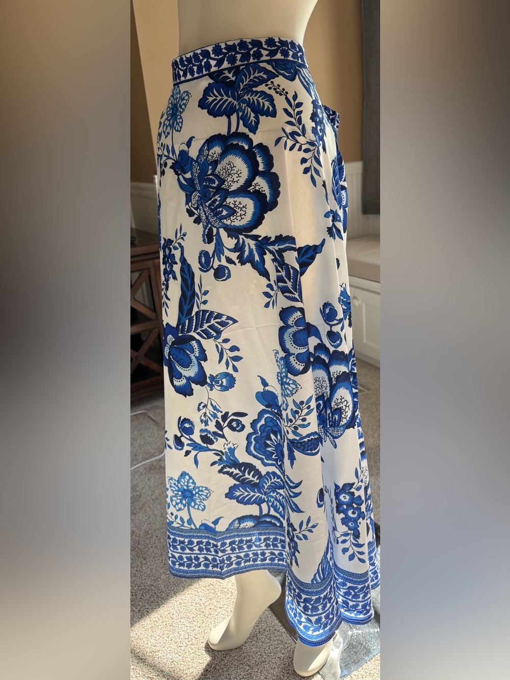 Modlily Blue Floral Maxi Cover Up Skirt - XL. Never Worn